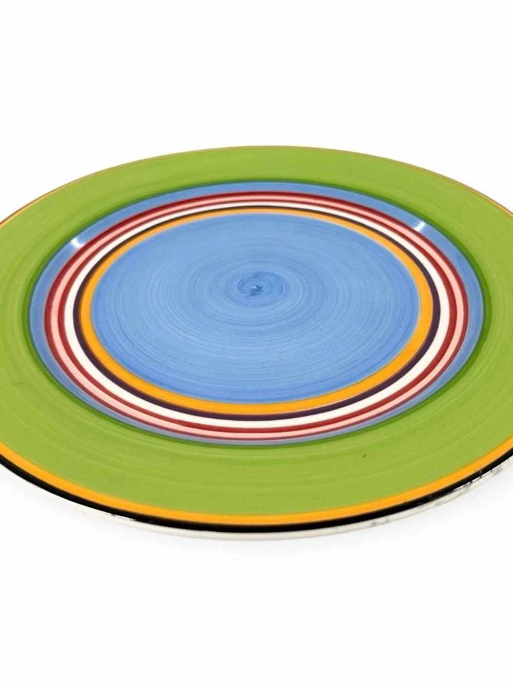 Vintage Salsa by Block Dinner Plates 11” Multicolor Striped Stoneware Set Of 3